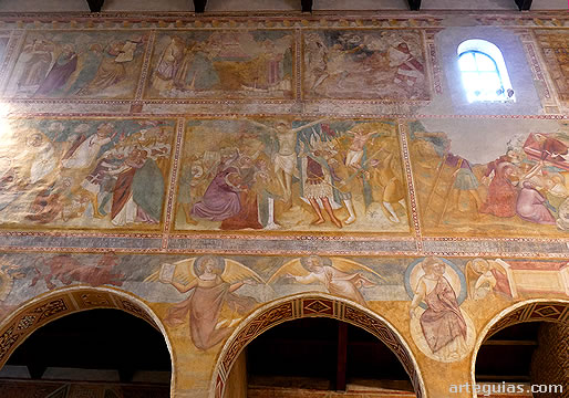 La Abad&iacute;a de Pomposa es famosa por sus frescos