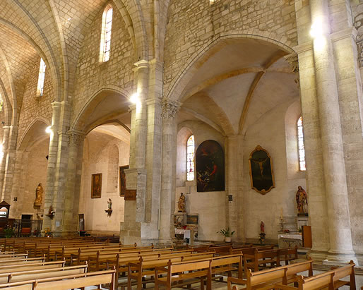 Abad&iacute;a de Saint-Gilles en Saint-Gilles-du-Gard, Francia : alzado de la nave central tras su reconstrucci&oacute;n