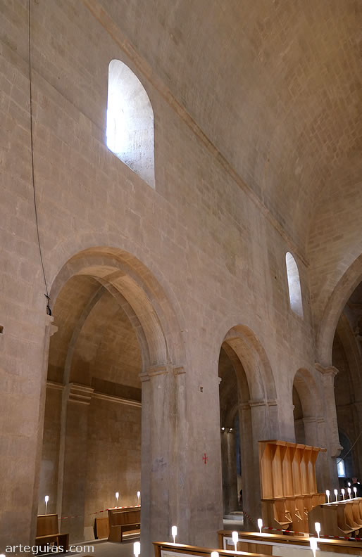 Alzado de la nave central de la iglesia