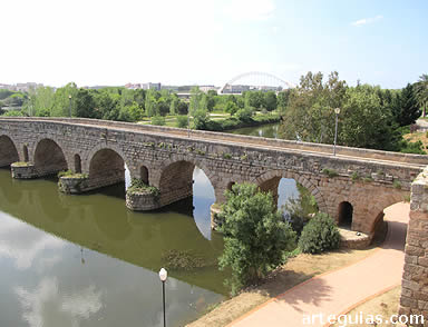 La alcazaba se erigi&oacute; junto al Guadiana y su puente para controlar el acceso de personas y mercanc&iacute;as