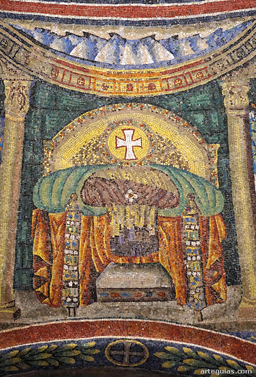 Mosaico con la iconograf&iacute;a conocida como "Etimas&iacute;a"