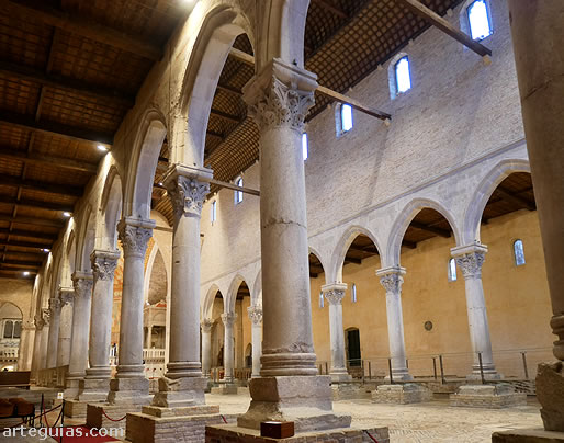 Aspecto de la estructura basilical