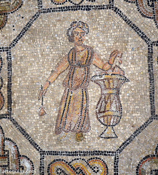 Detalle de los mosaicos paleocristianos del siglo IV d.C.