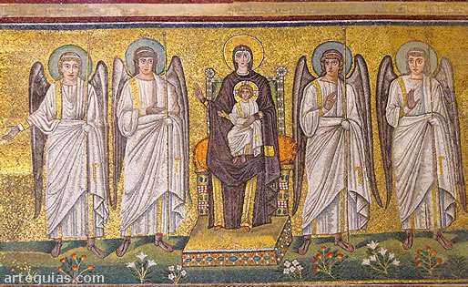 Mar&iacute;a, Jes&uacute;s y cuatro &aacute;ngeles