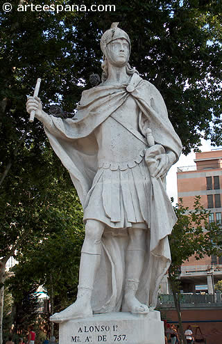 Estatua de Alfonso I el Cat&oacute;lico, Rey de Asturias