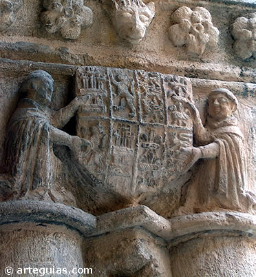 Escudo de Enrique III y Catalina de Lancaster en Santa Mar&iacute;a la Real de NIeva, Segovia