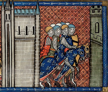 Tropas francesas de Luis VIII en sus guerras contra Inglaterra