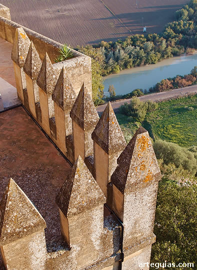 Almenas del castillo con el Guadalquivir como fondo
