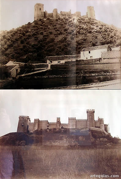 Estado del castillo antes y despu&eacute;s de la intervenci&oacute;n del Conde de Torralva