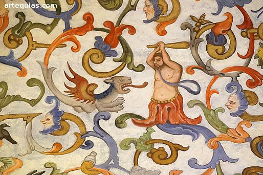 Pintura de la b&oacute;veda absidal a base de grutescos