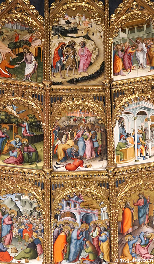 Psajes b&iacute;blicos del retablo principal de la catedral