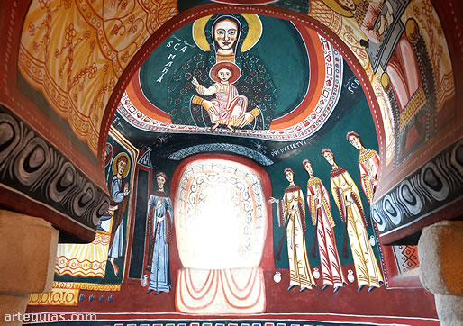 Reproducci&oacute;n de las pinturas rom&aacute;nicas del &aacute;bside meridional