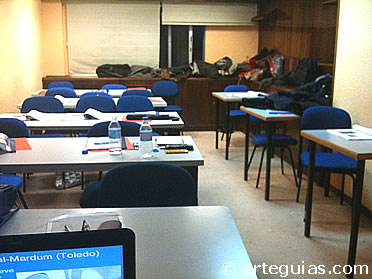 El aula del seminario en el momento del descanso