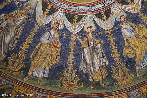 Detalle de los mosaicos del Baptisterio de los Ortodoxos