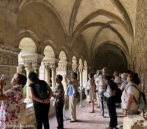 Fotografiamos los numerosos capiteles del claustro de la Catedral de Elna