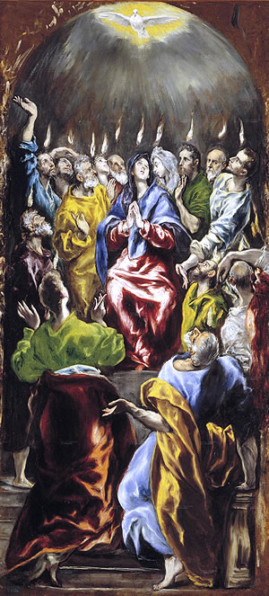 Pentecost&eacute;s, obra de El Greco