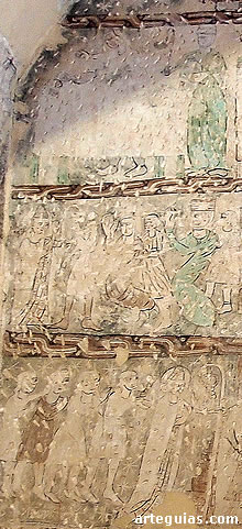 Detalle de las pinturas de la nave sur