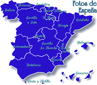 Mapa geogr&aacute;fico de las Catedrales de Espa&ntilde;a