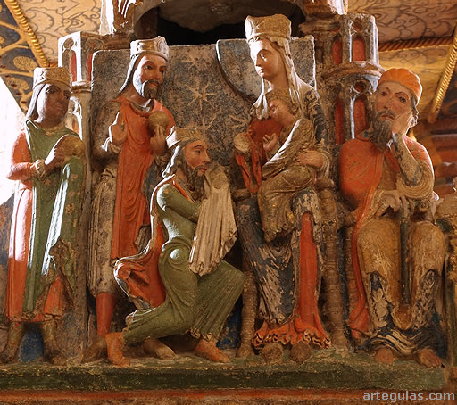 Cenotafio de la bas&iacute;lica de San Vicente de &Aacute;vila: Adoraci&oacute;n de los Reyes Magos