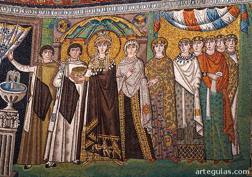 Mosaico de la emperatriz Teodora en San Vital de R&aacute;vena
