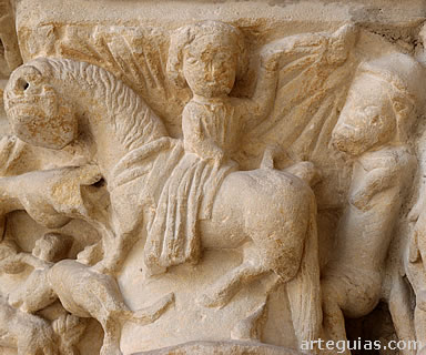 San Mart&iacute;n de Tours entregando la mitad de su capa al mendigo