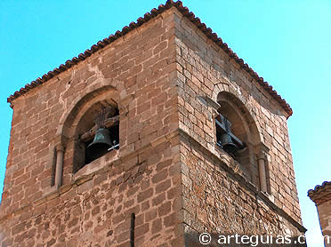 Torre campanario de la iglesa de San Nicol&aacute;s. Plasencia
