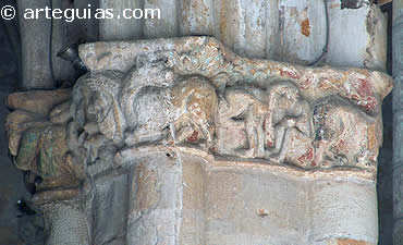 Iglesia g&oacute;tica de la Asunci&oacute;n de Laredo. Capiteles