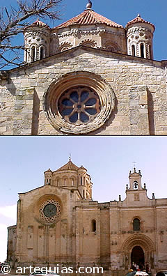 Dos vistas contrapuestas de la Colegiata de Toro. Zamora