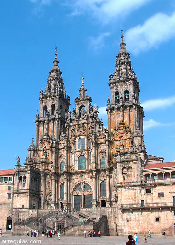 Fachada del Obradoiro de estilo barroco