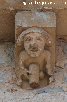 Canecillo en la iglesia de Hueto Abajo. &Aacute;lava