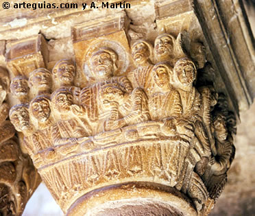 Capitel del Claustro del Monasterio de Santa Mar&iacute;a de L'Estany (Bages, Barcelona)