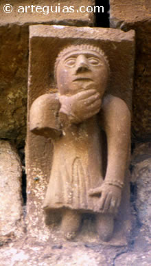 Canecillo. Iglesia de Tera, Soria