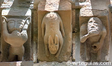 Canecillos de la iglesia de  Crespos