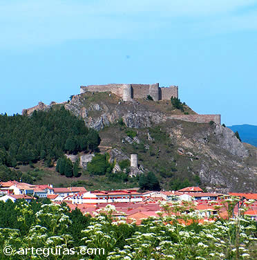 Castillo de Aguilar de Campoo (Palencia) desde el oeste