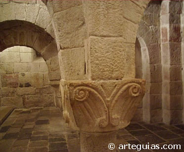 Detalle de la Cripta del Monasterio de Leyre, Navarra