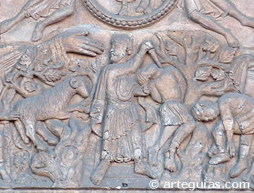 Sacrificio de Isaac. San Isidoro de Le&oacute;n