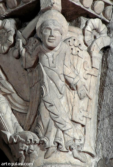 &Aacute;ngel que se&ntilde;ala la puerta de salida del para&iacute;so