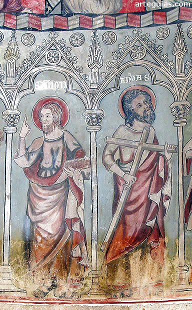 Pinturas murales g&oacute;ticas de la iglesia de San Miguel