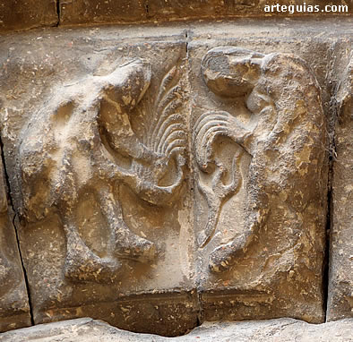 Detalle del Calendario Agr&iacute;cola de la iglesia de El Frago