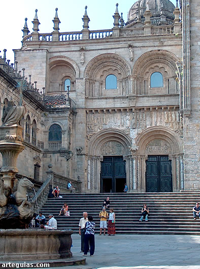 Fachada de las Plater&iacute;as de la Catedral de Santiago de Compostela