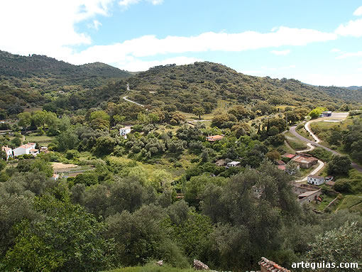 Vistas de los campos que rodean Almonaster la Real