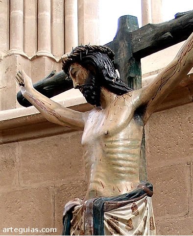 Primer plano del Cristo G&oacute;tico