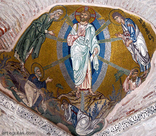 Mosaico del pasaje de la Transfiguraci&oacute;n (Monasterio de Dafni en Atenas)