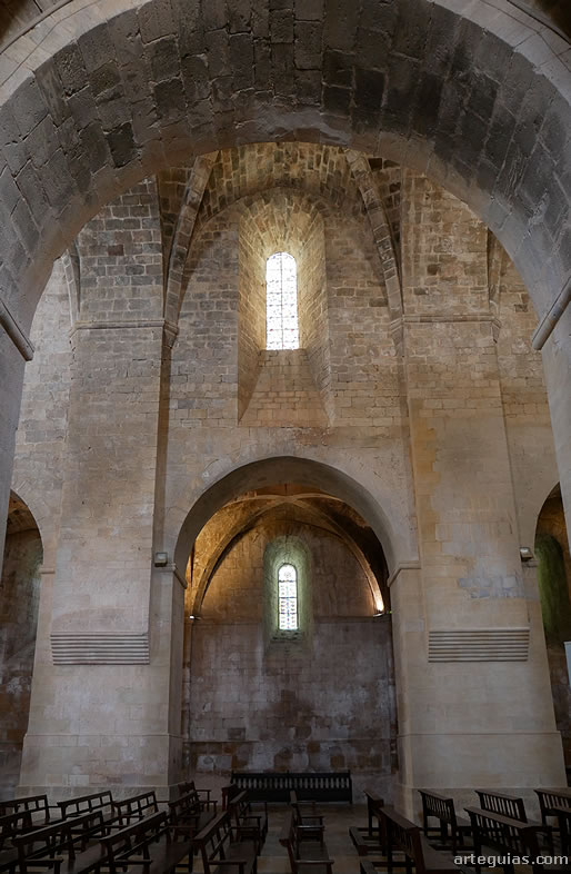 Alzado de la nave central de la iglesia