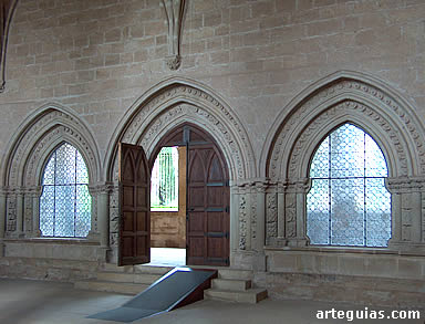 Interior de la sala capitular, una de las estancias m&aacute;s notables de este monasterio