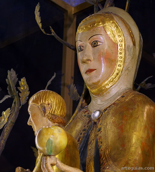 Imagen de madera rom&aacute;nica de la Virgen de Valvanera, La Rioja