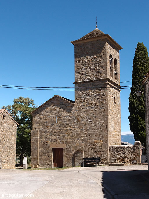 Iglesia de Bar&oacute;s, Huesca, vista desde el oeste