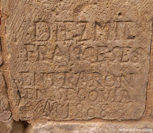 Inscripci&oacute;n sobre la invasi&oacute;n francesa