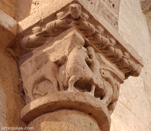 Sans&oacute;n desquijarando al le&oacute;n y un caballo