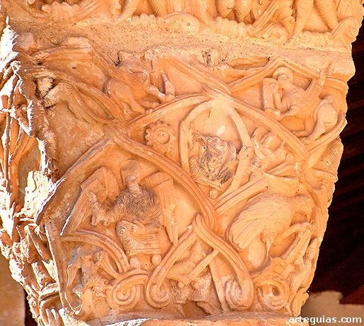 Capitel con Cristo en Majestad y el Tetramorfos